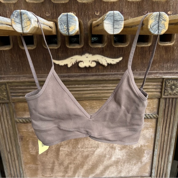Intimately Free People tan square back bralette XS, high low design - Picture 1 of 4